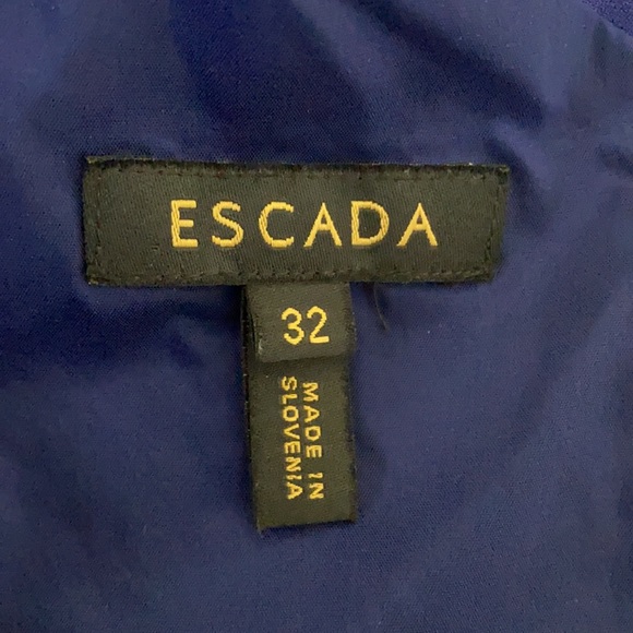 Escada Maxi Cocktail dress NWT SZ 32 Royal Blue - Picture 6 of 7